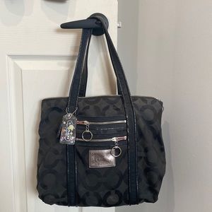 Black Poppy Coach Bag